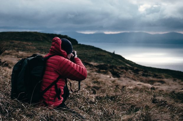 landscape photographer capturing an image 